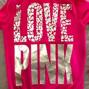 Victoria Secret Pink velour leopard edition zip-up